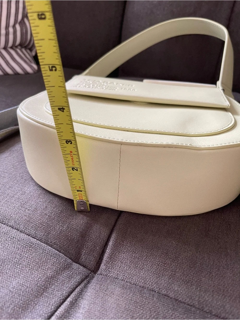 Ted Baker Darcell Logo Embossed Leather Crossbody Satchel with Striped Strap Bag
